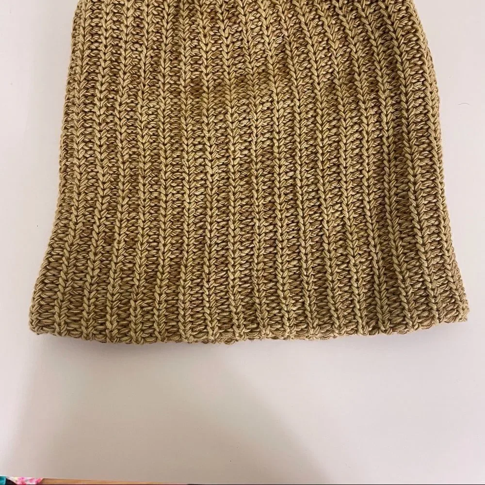 Love‎ Your Melon Gold Ribbed Winter Beanie Hat